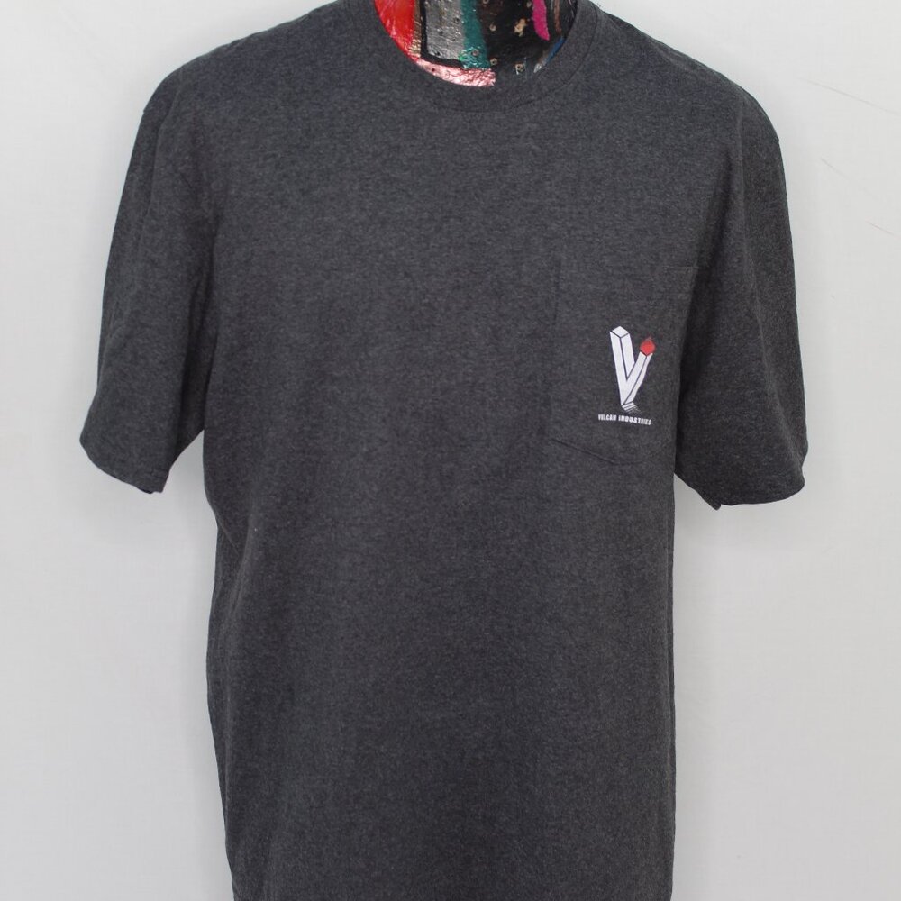 Vulcan Industries Large Gray Short Sleeve Pocket Tshirt Adult Large